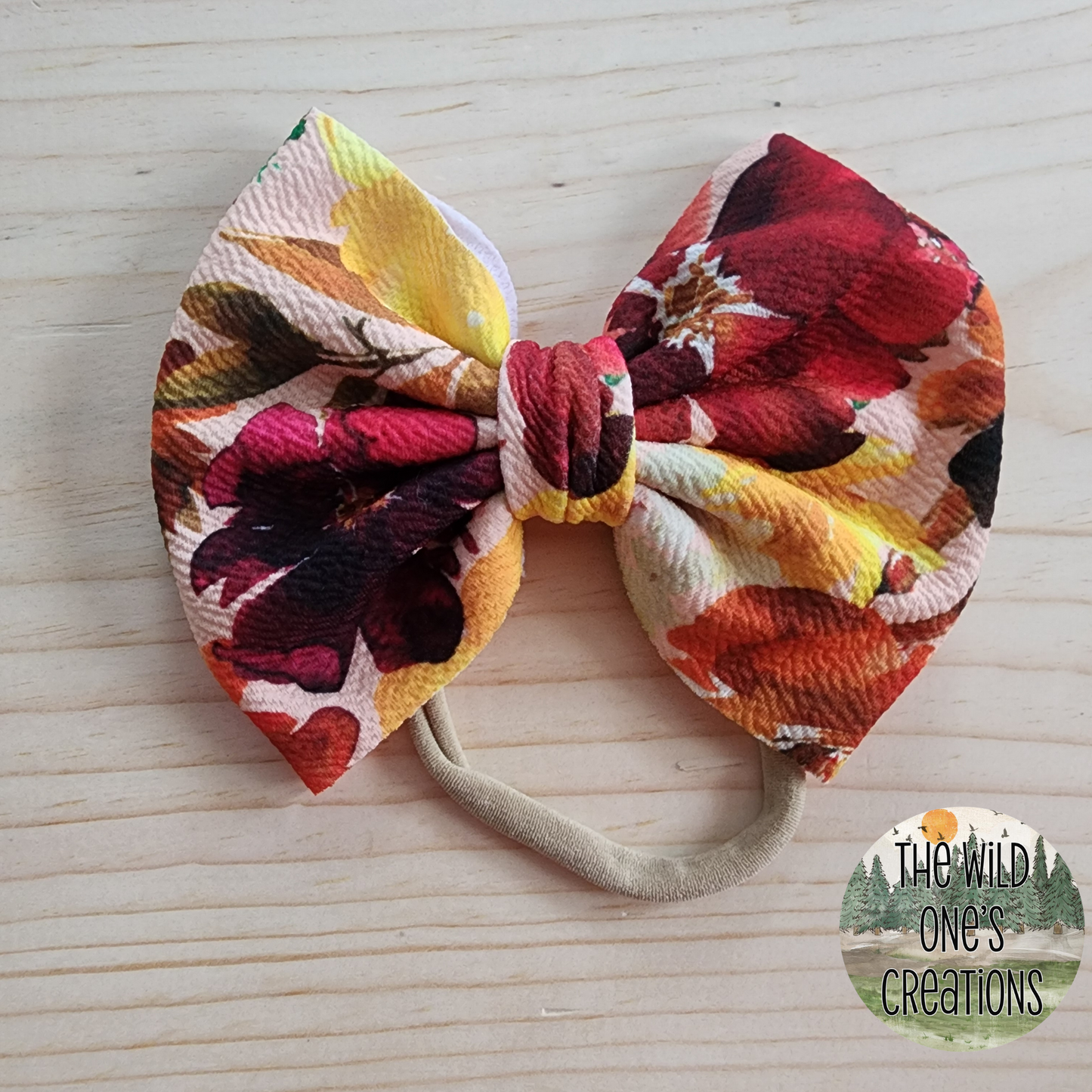 Deep Floral Bow