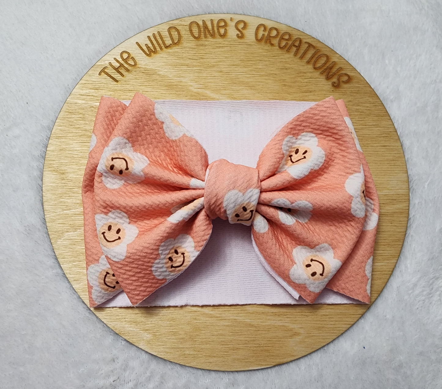 Peach Smiles Bow