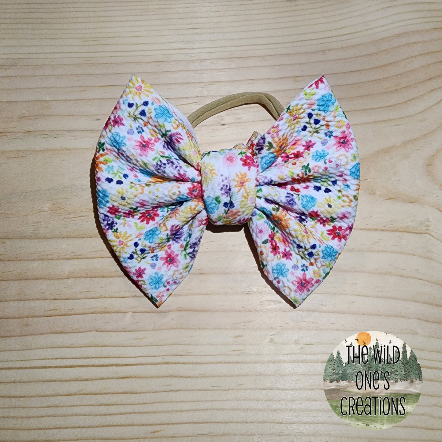 Spring Floral Bow